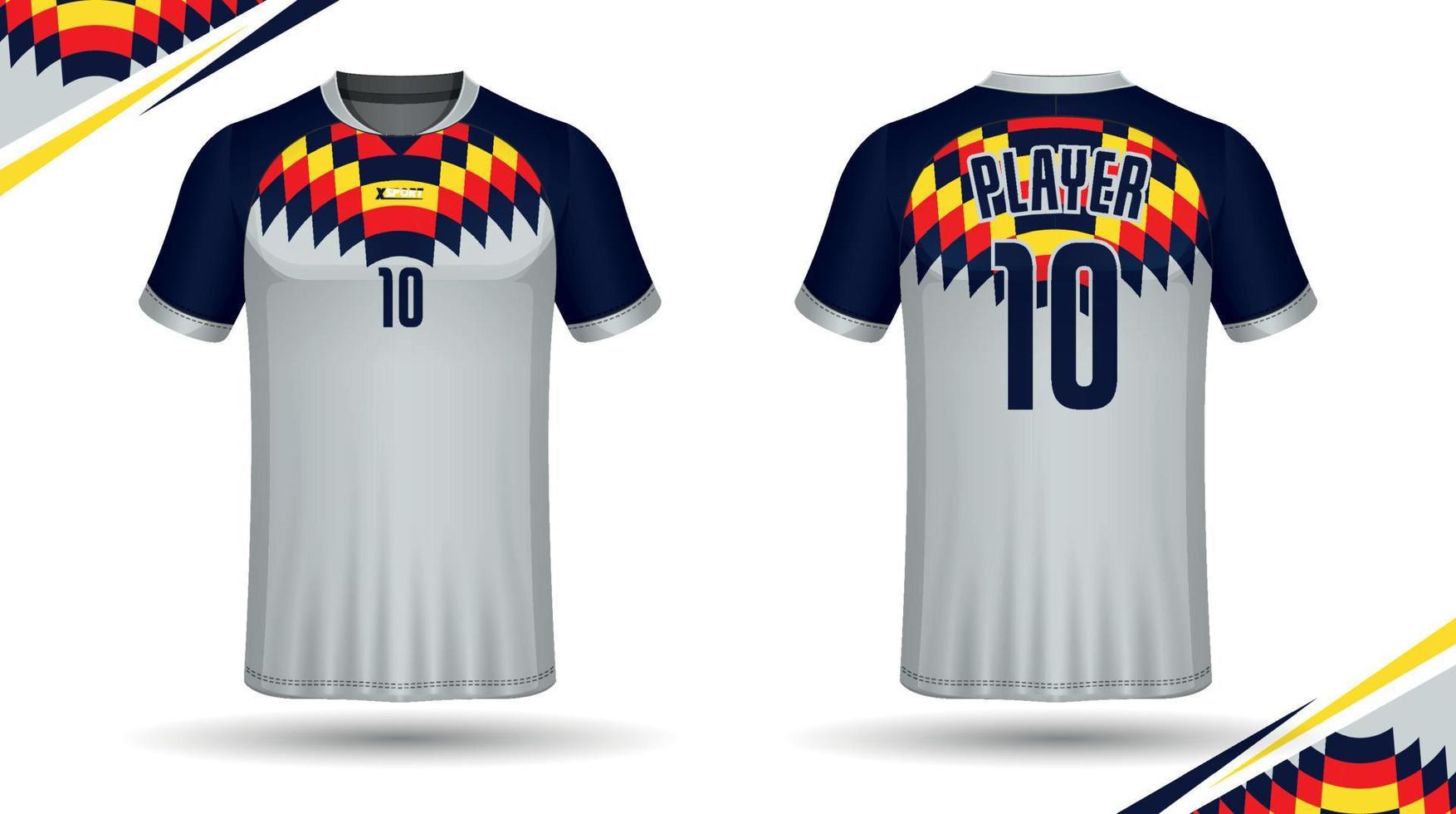 diseño de camisetas de fútbol para sublimación, diseño de camisetas deportivas vector