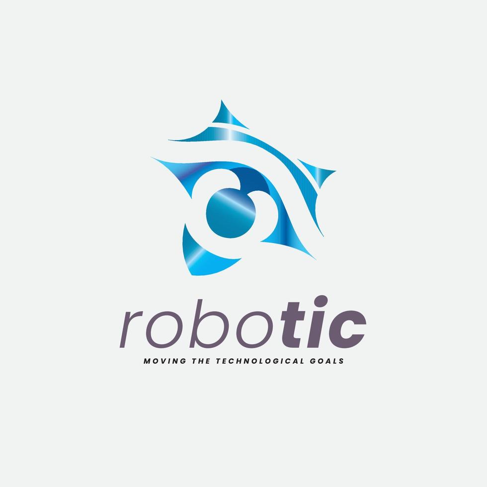 robótico global tecnología logo vector