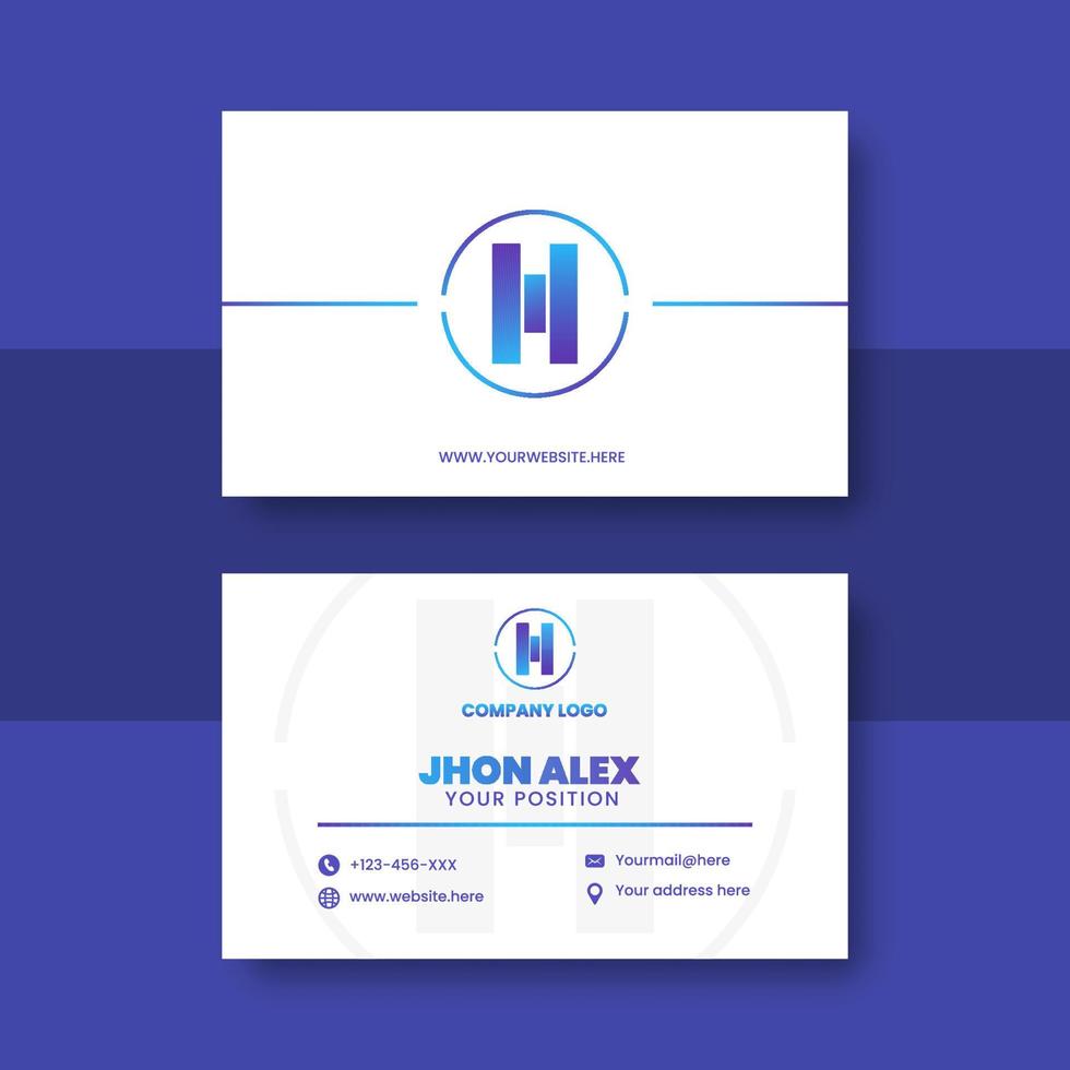 Clean professional business card template vector