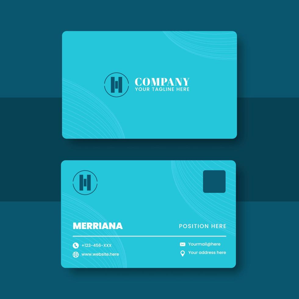 Clean professional business card template vector