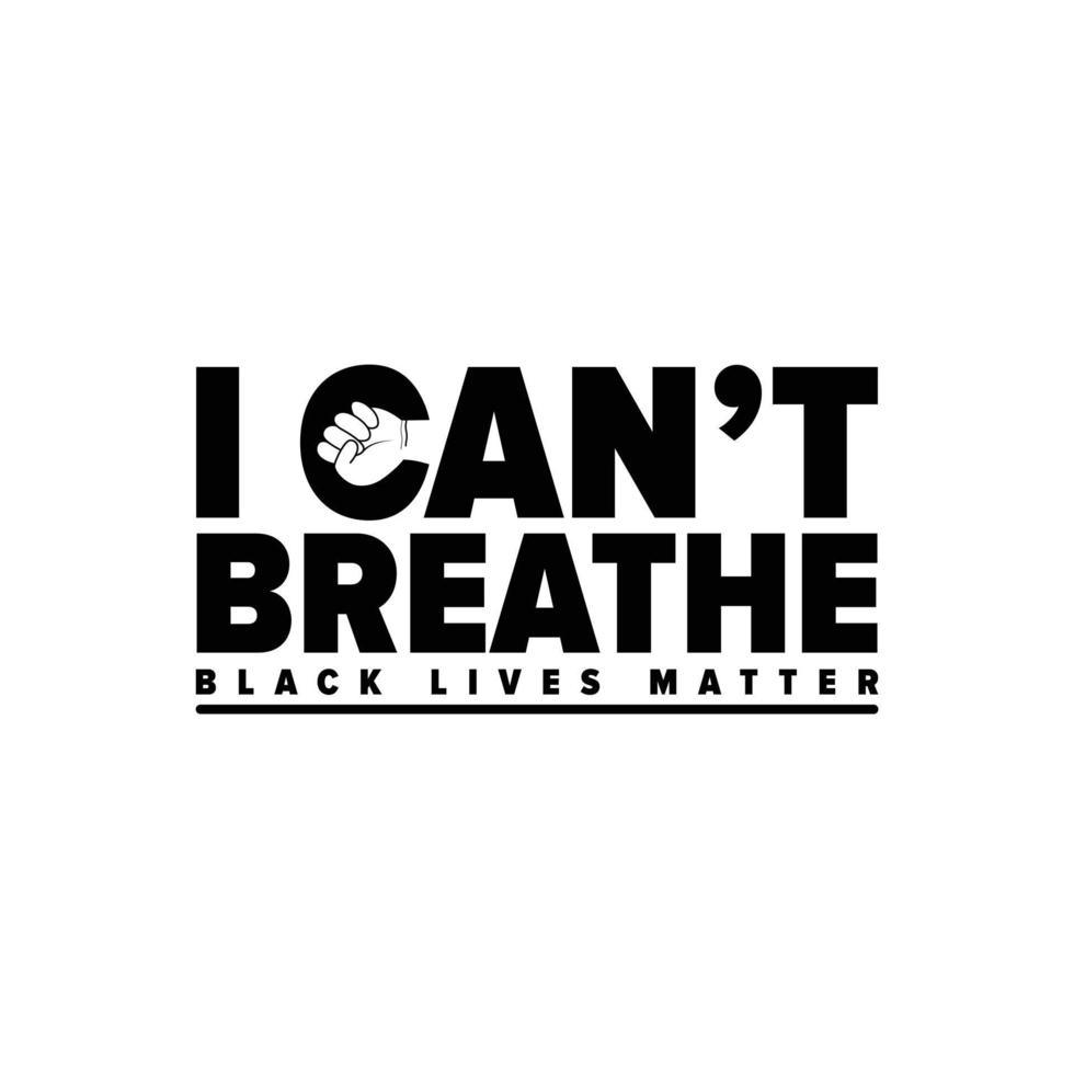 Black lives matter modern logo, banner, design concept, sign, with black and white text on a flat black background. vector