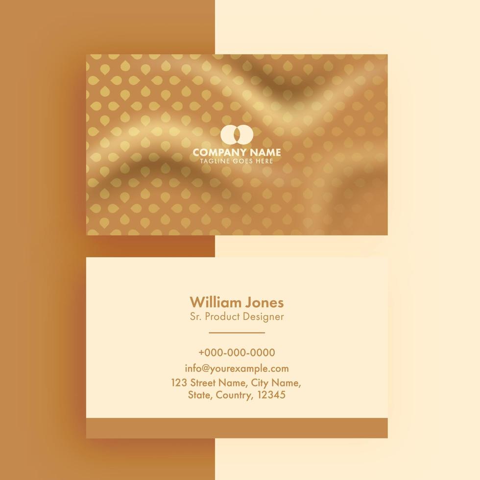 Modern Editable Business Card In Front And Back View. vector