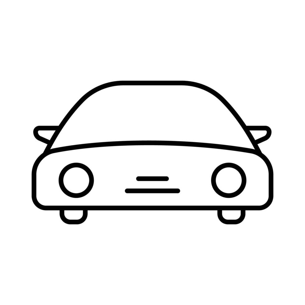 Car icon illustration. icon related to transportation, service, repair. outline icon style. Simple vector design editable