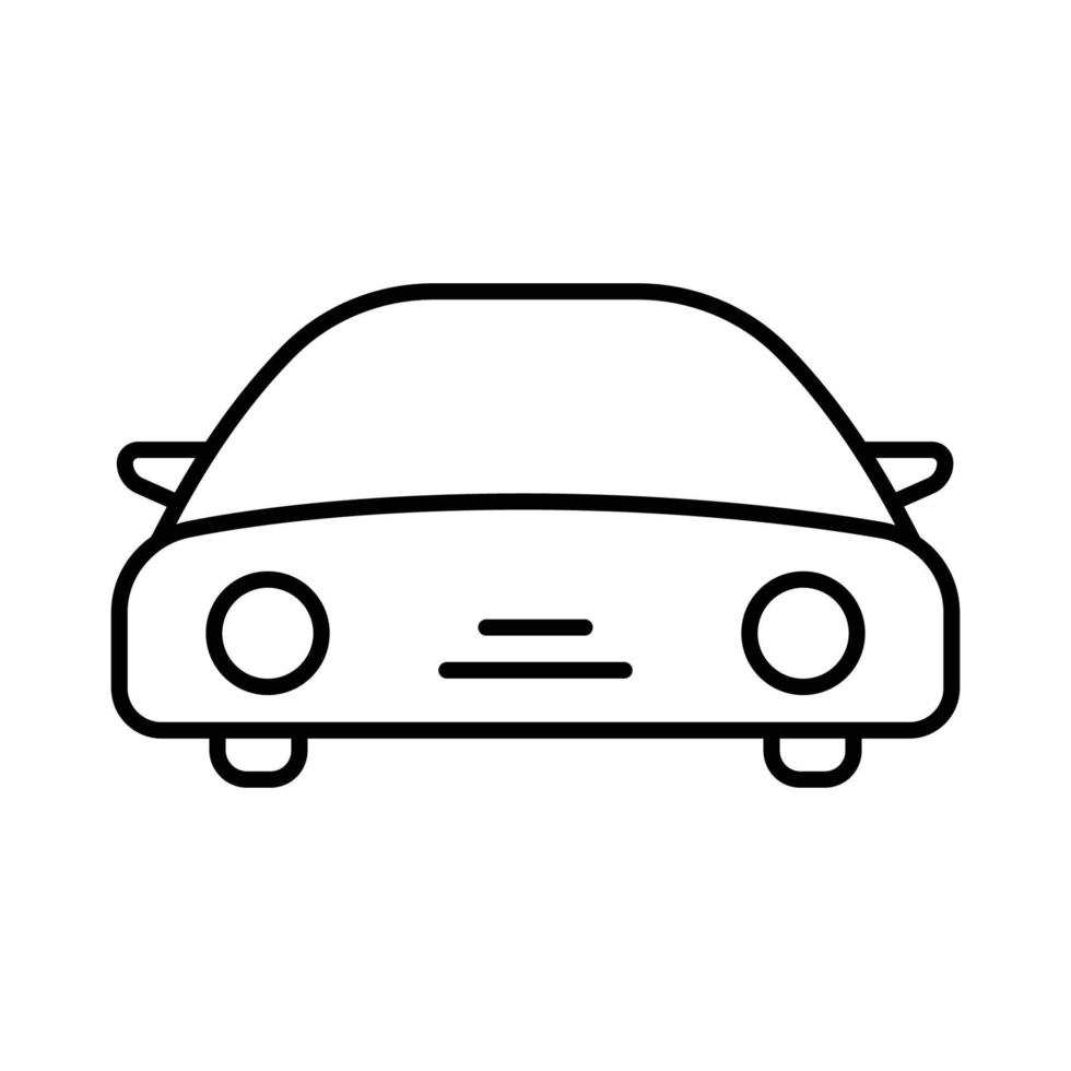 Car icon illustration. icon related to transportation, service, repair. outline icon style. Simple vector design editable