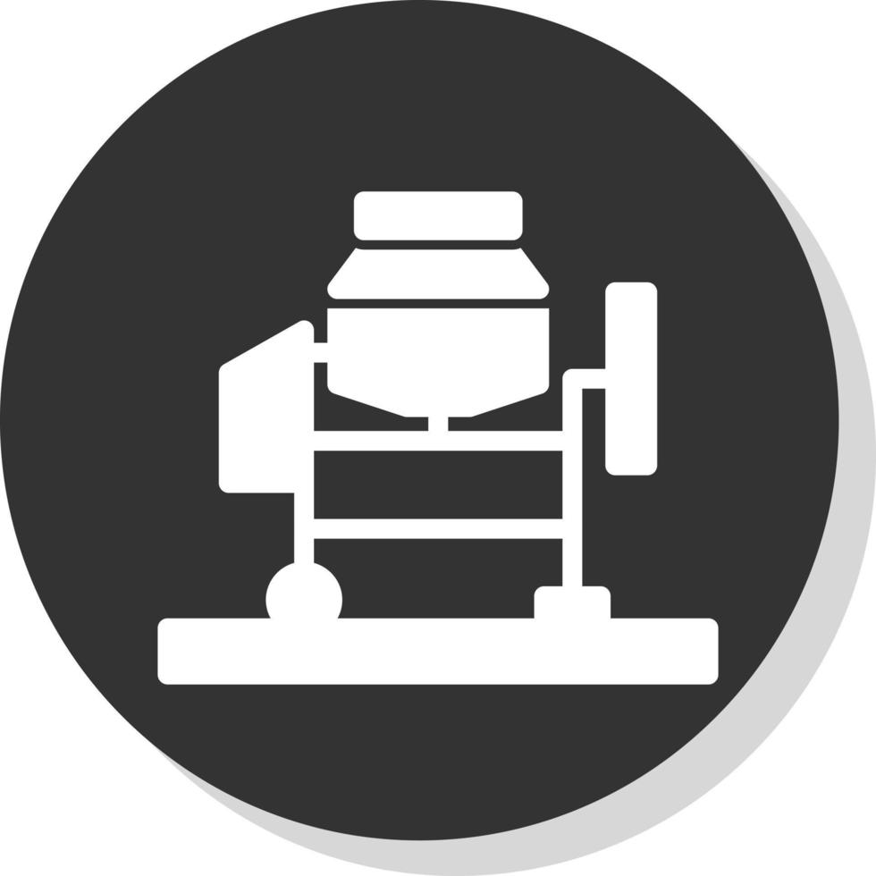 Concrete Mixer Vector Icon Design