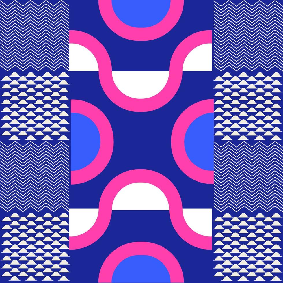 Different style print patterns abstract background in purple color. vector