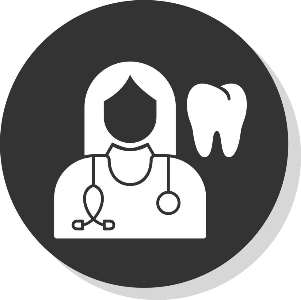 Female Dentist Vector Icon Design