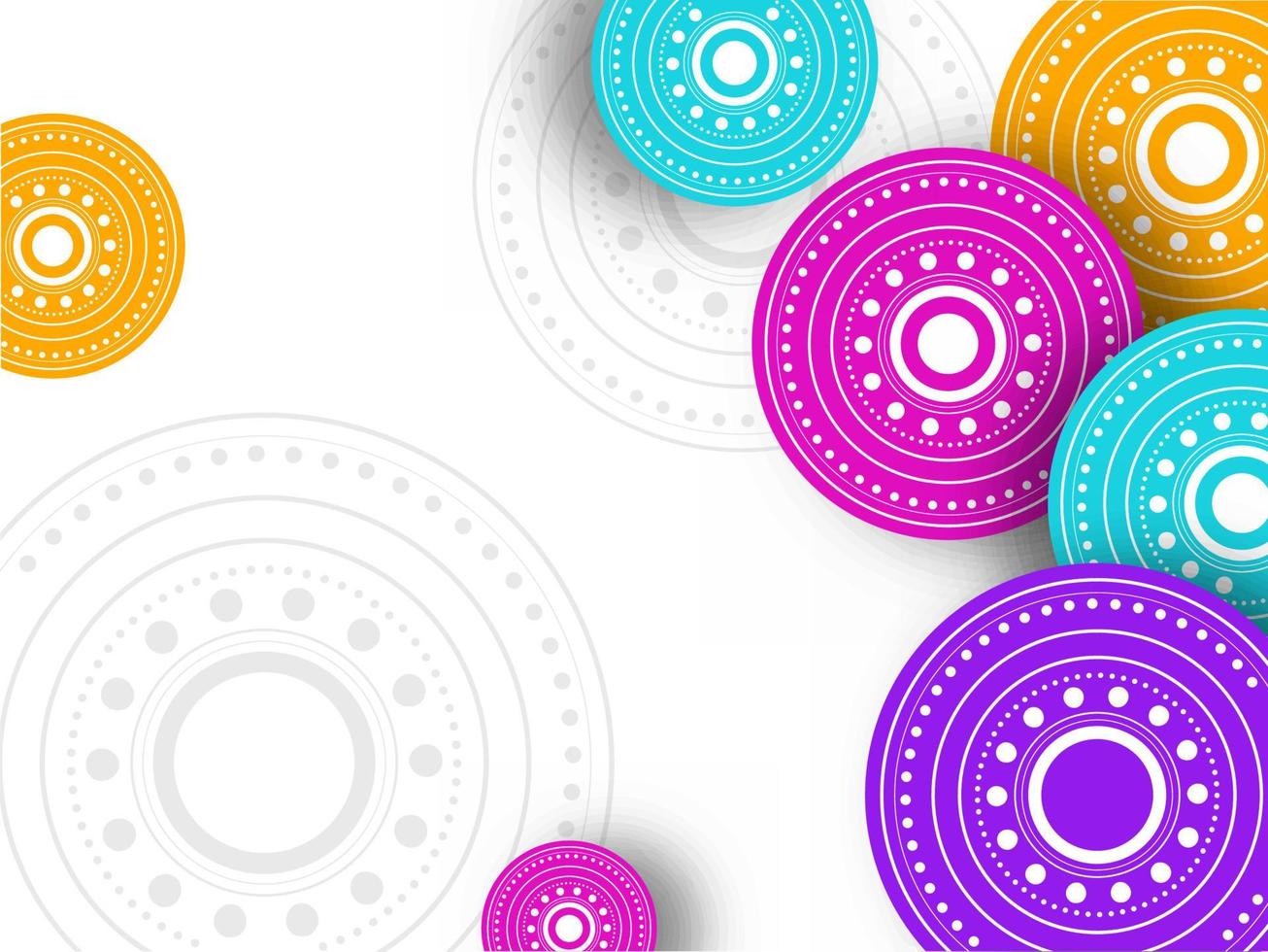 Colorful Mandala Pattern Decorated on White Background. vector