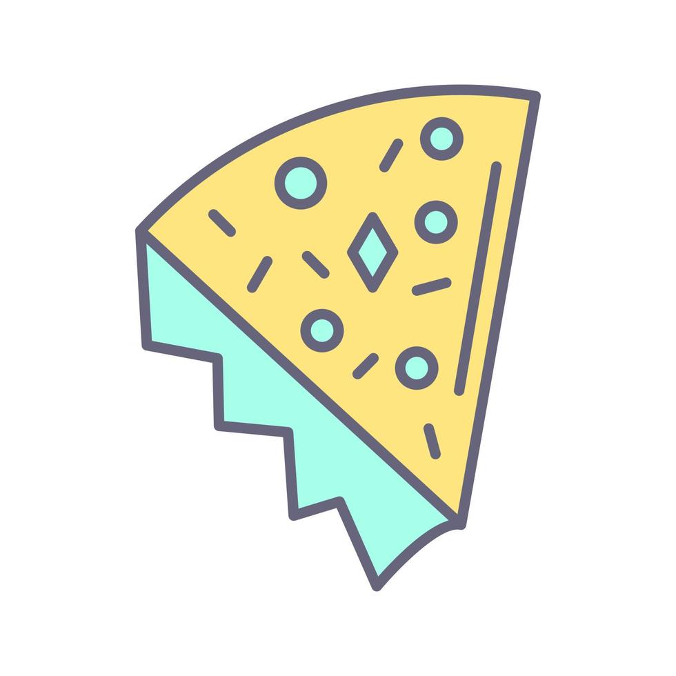 Pizza Slice Unique Vector Icon