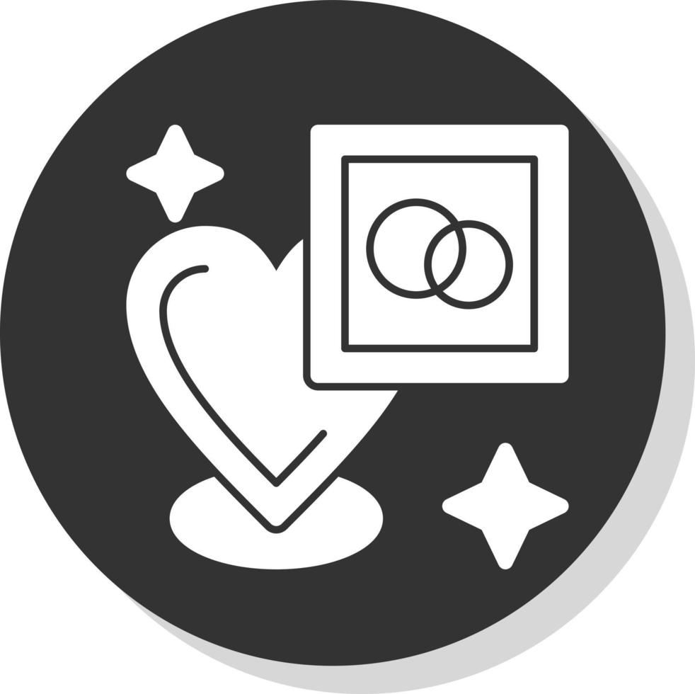 diseño de icono de vector de ubicación de boda