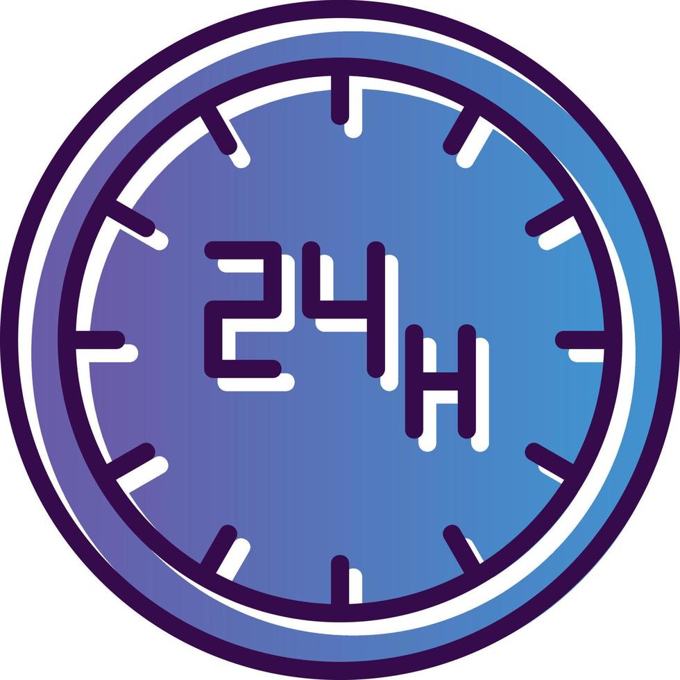 Diseño de icono de vector de 24 horas