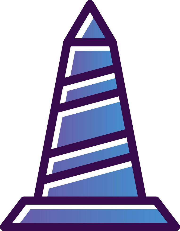 Traffic Cone Vector Icon Design