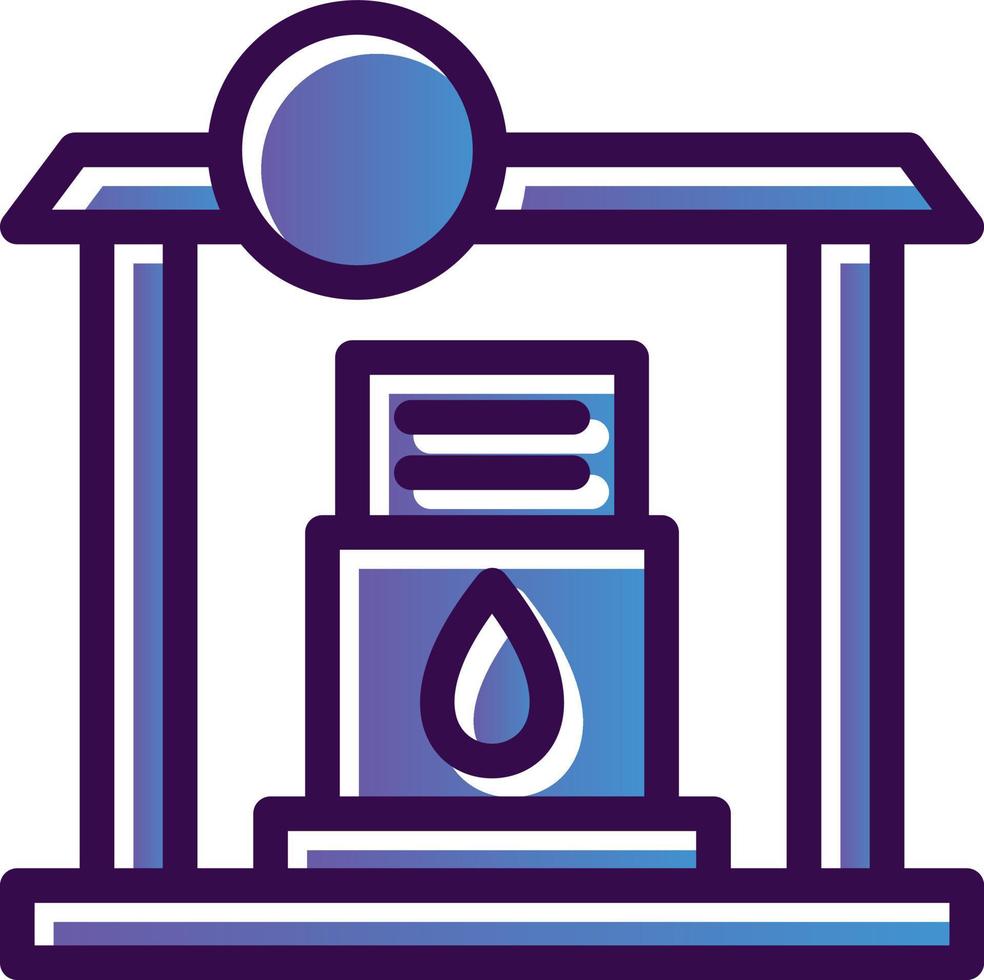 Gas Station Vector Icon Design