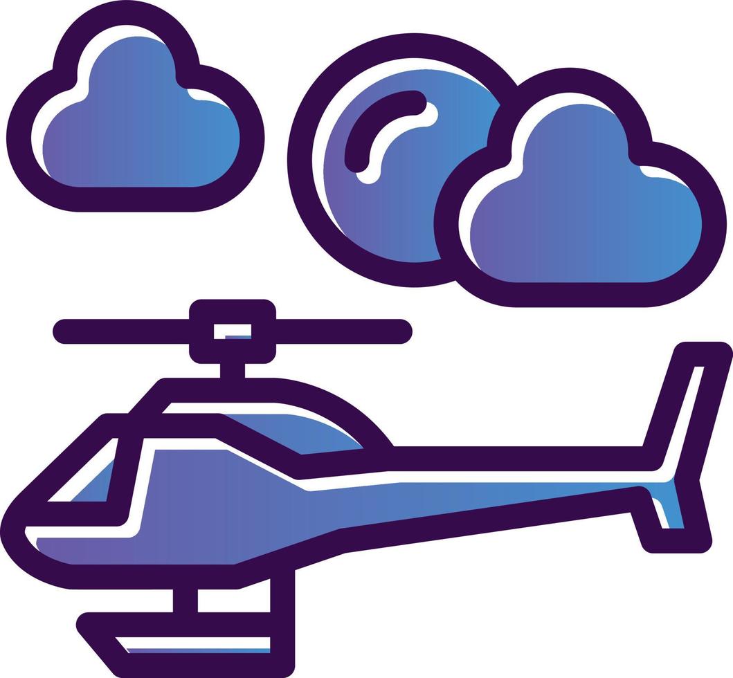 Helicopter Vector Icon Design