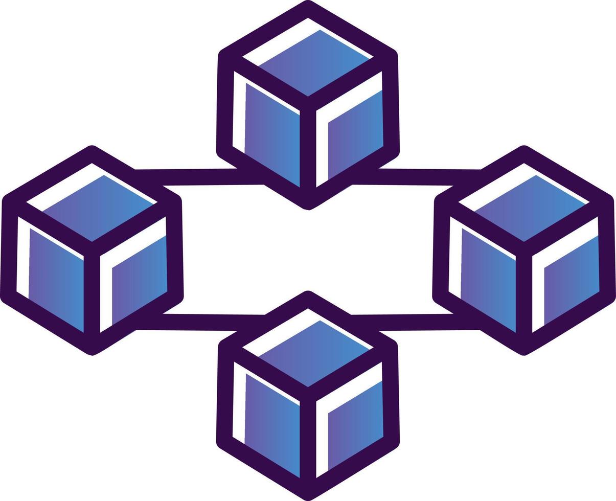 Blockchain Vector Icon Design