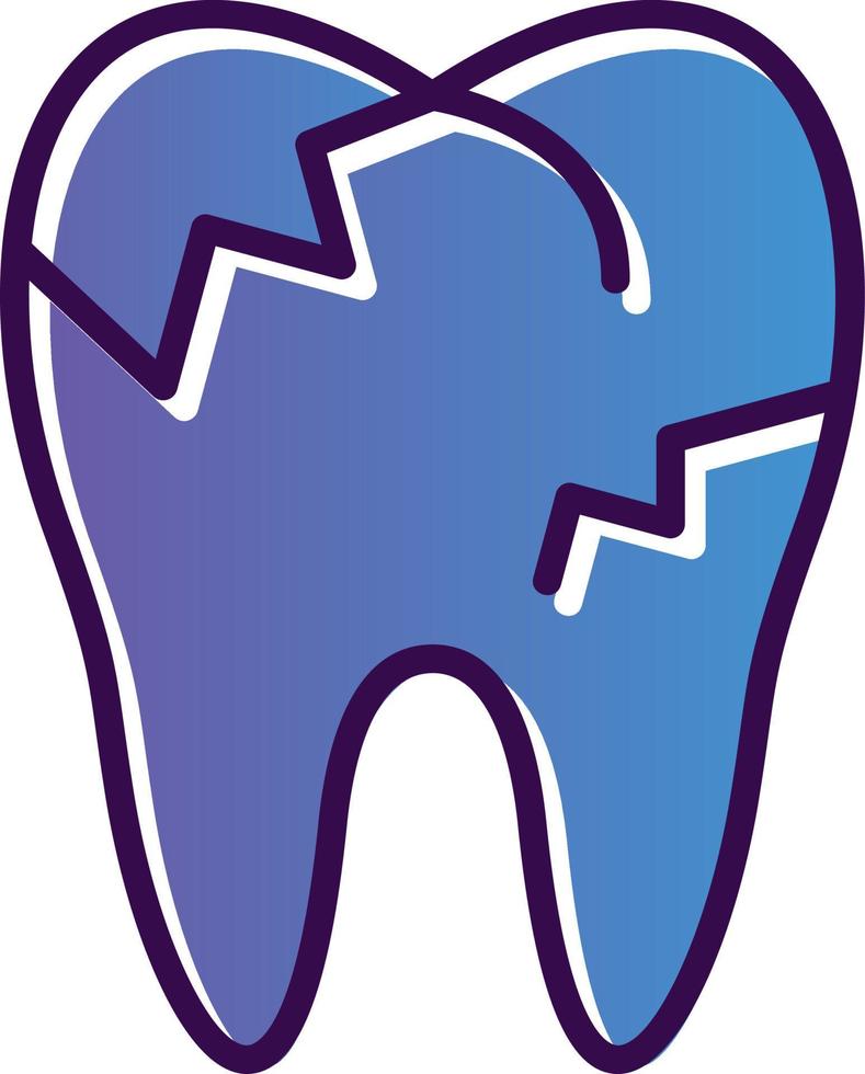 Decayed Teeth Vector Icon Design