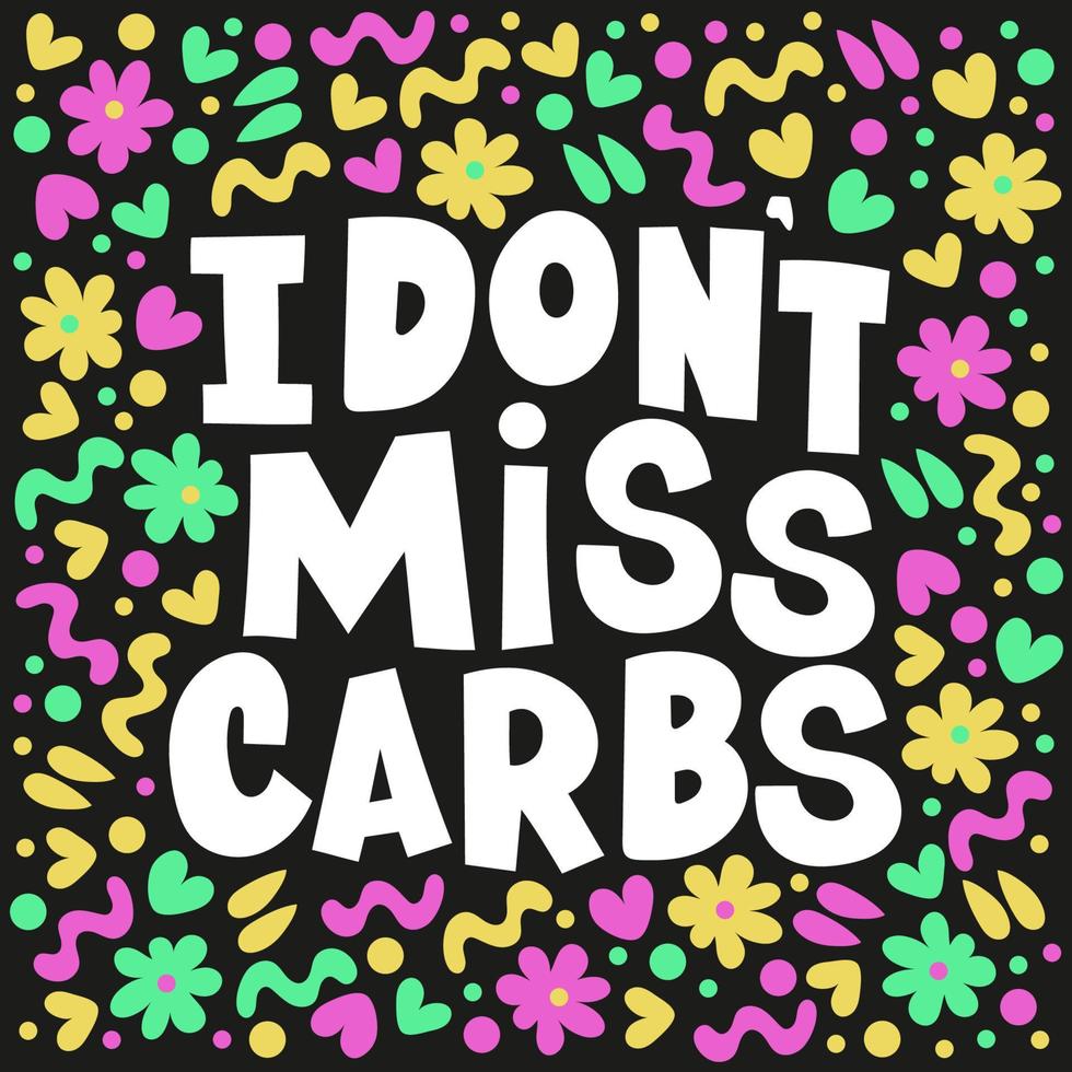 HARMFUL CARBS Health Nutrition Problem Vector Illustration Set