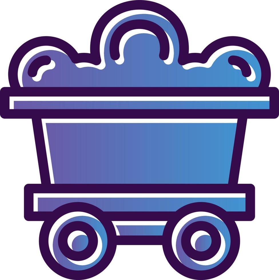 Mining Cart Vector Icon Design