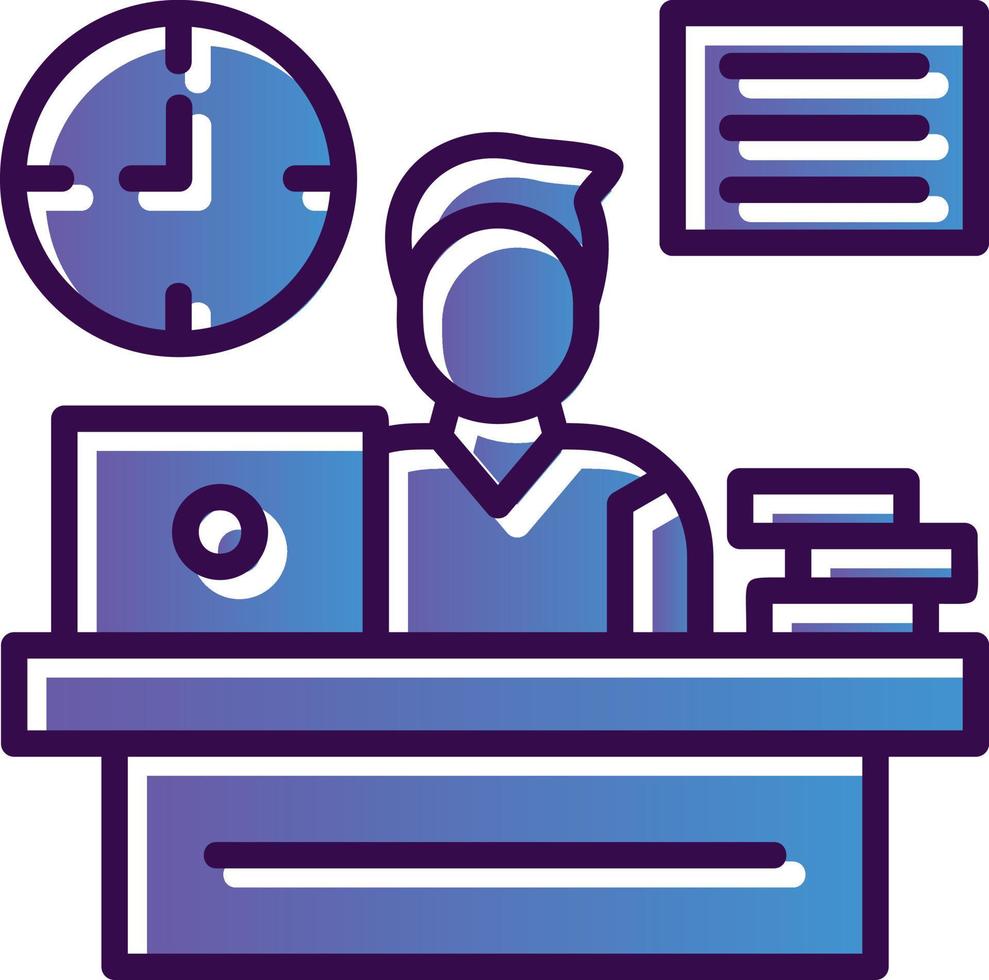 Office TIme Vector Icon Design