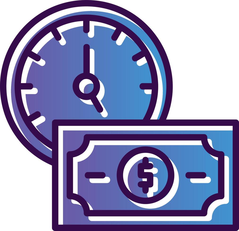 el tiempo es dinero vector icono de diseño