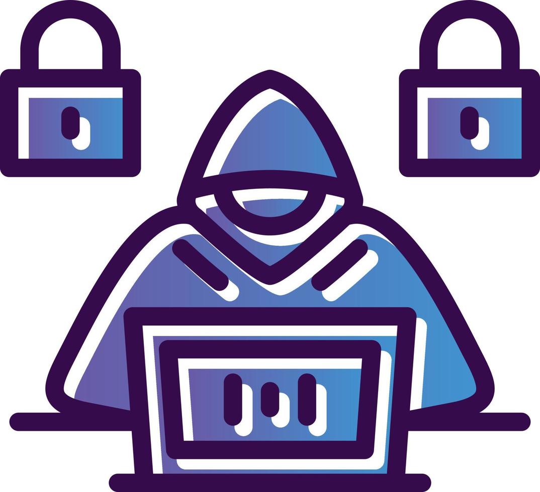 diseño de icono de vector de hacker