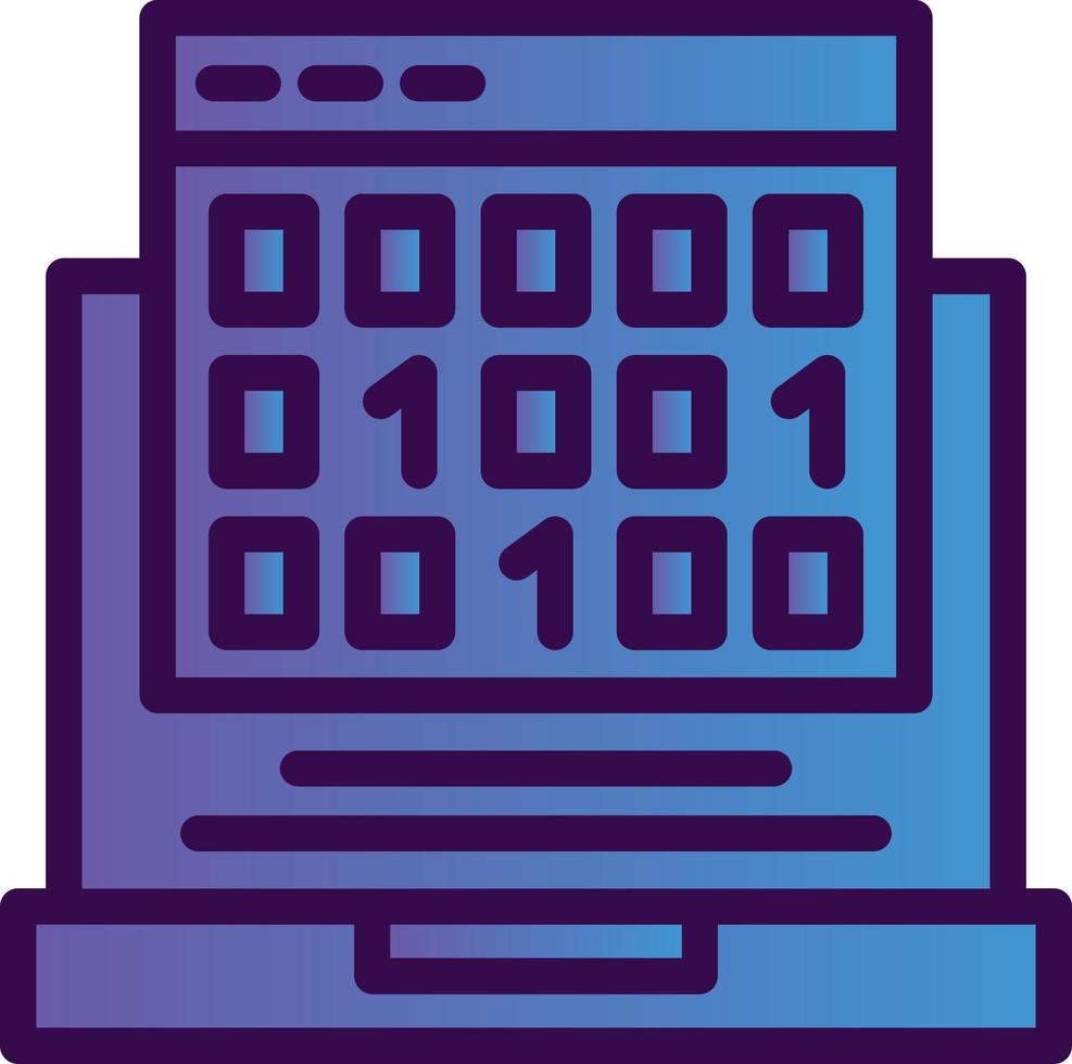 diseño de icono de vector de código binario