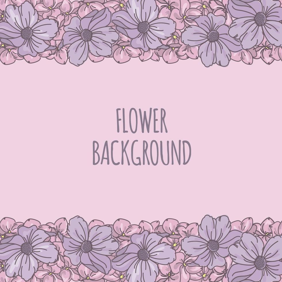 FLOWER BACKGROUND Decorative Frame Vector Illustration Set