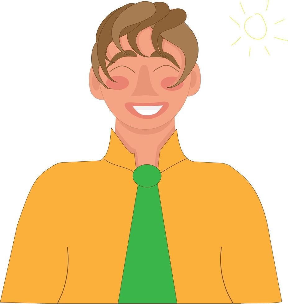 vector ilustración alegre joven hombre