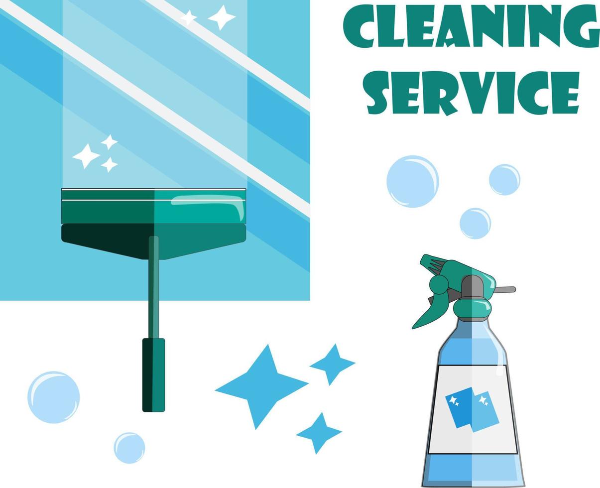 vector illustration cleaning service window washing