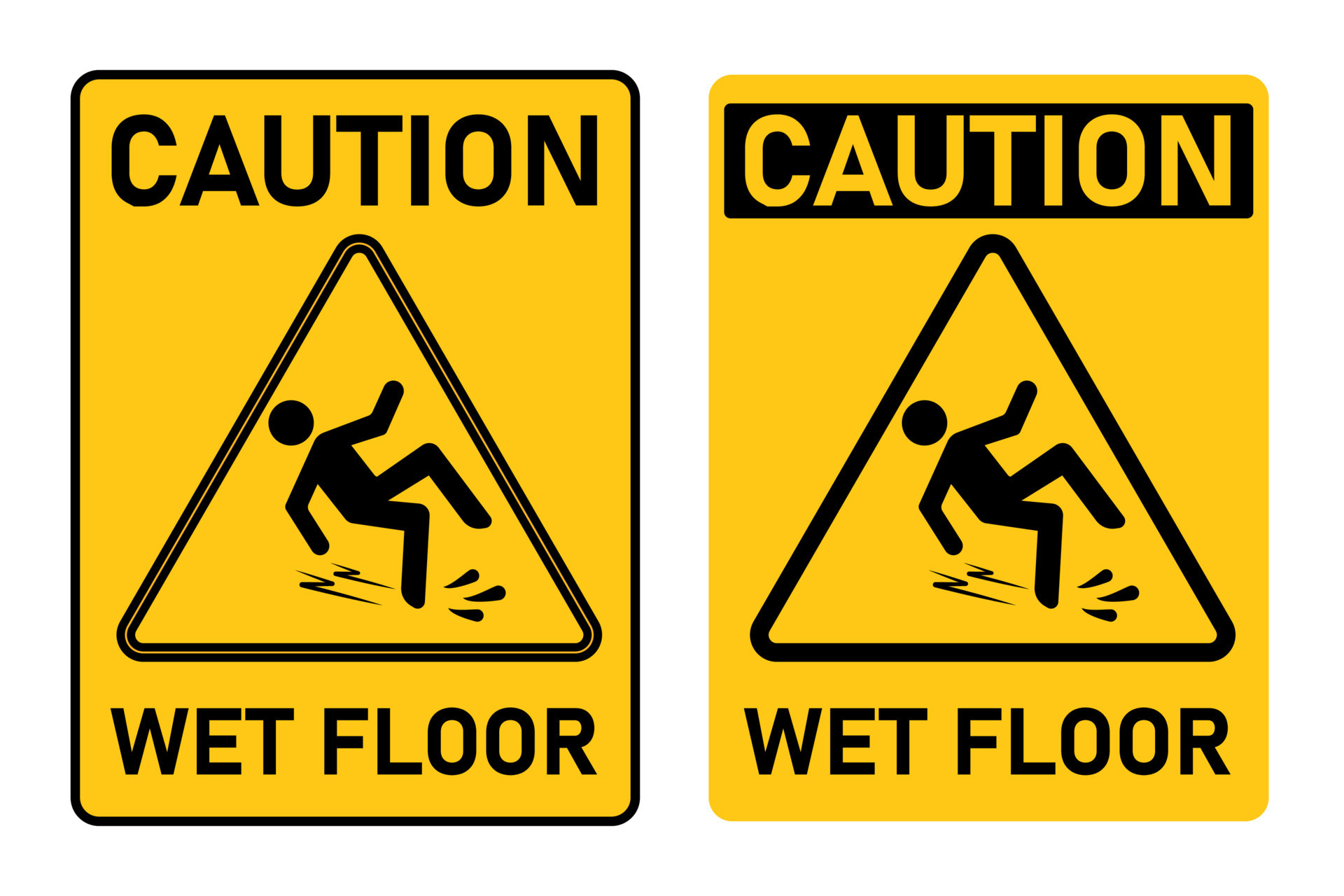 Keep wet floors as they are slippery