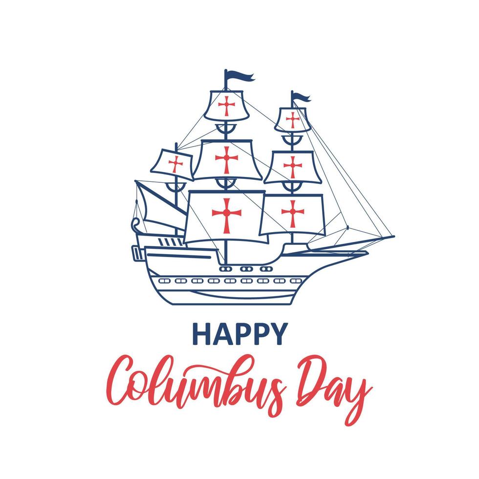 happy columbus day social media post instagram template background wallpaper poster vector