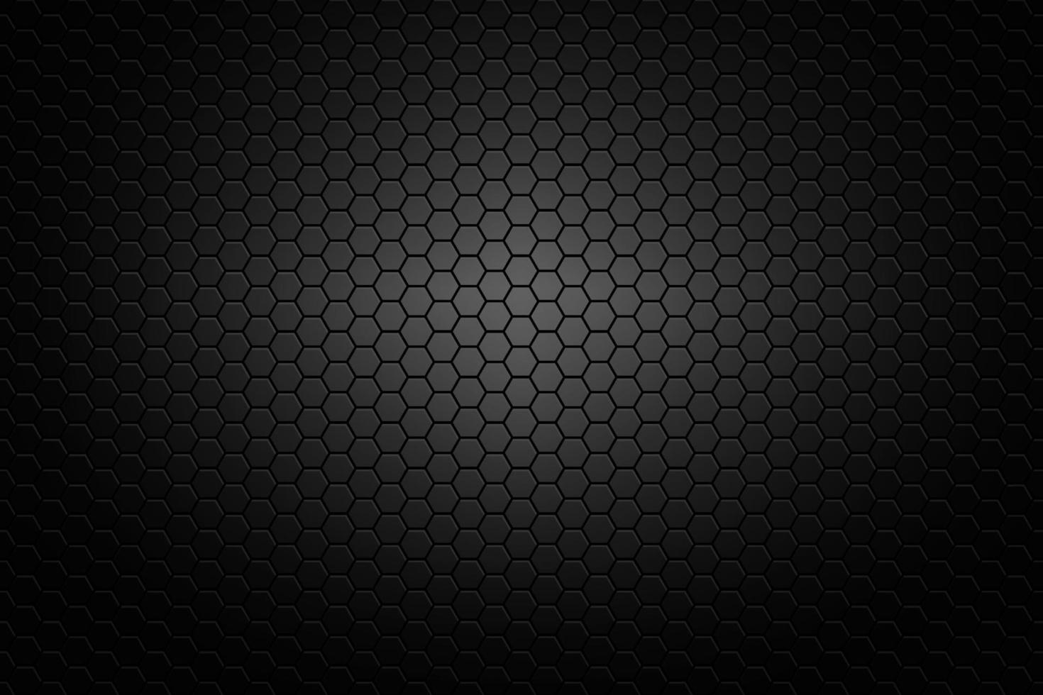 dark black doff metal hexagon pattern abstract geometric shape background wallpaper design vector