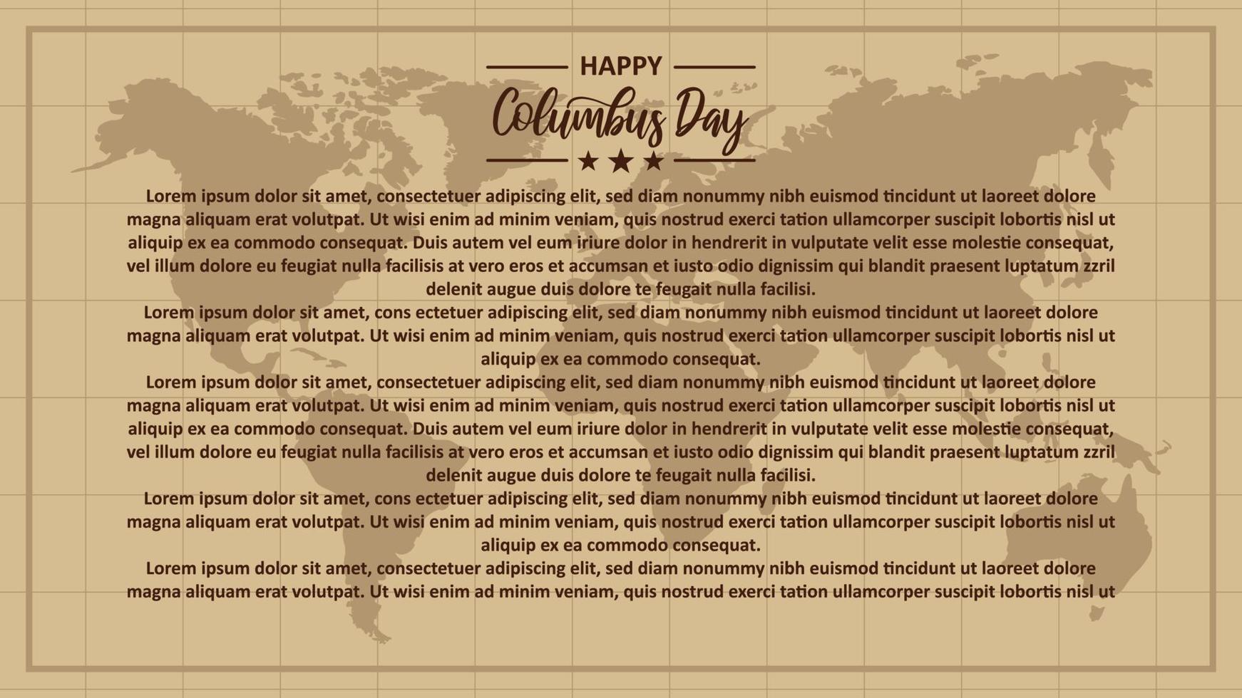 happy colombus day greeting card background banner poster with copy text space area wallpaper vector