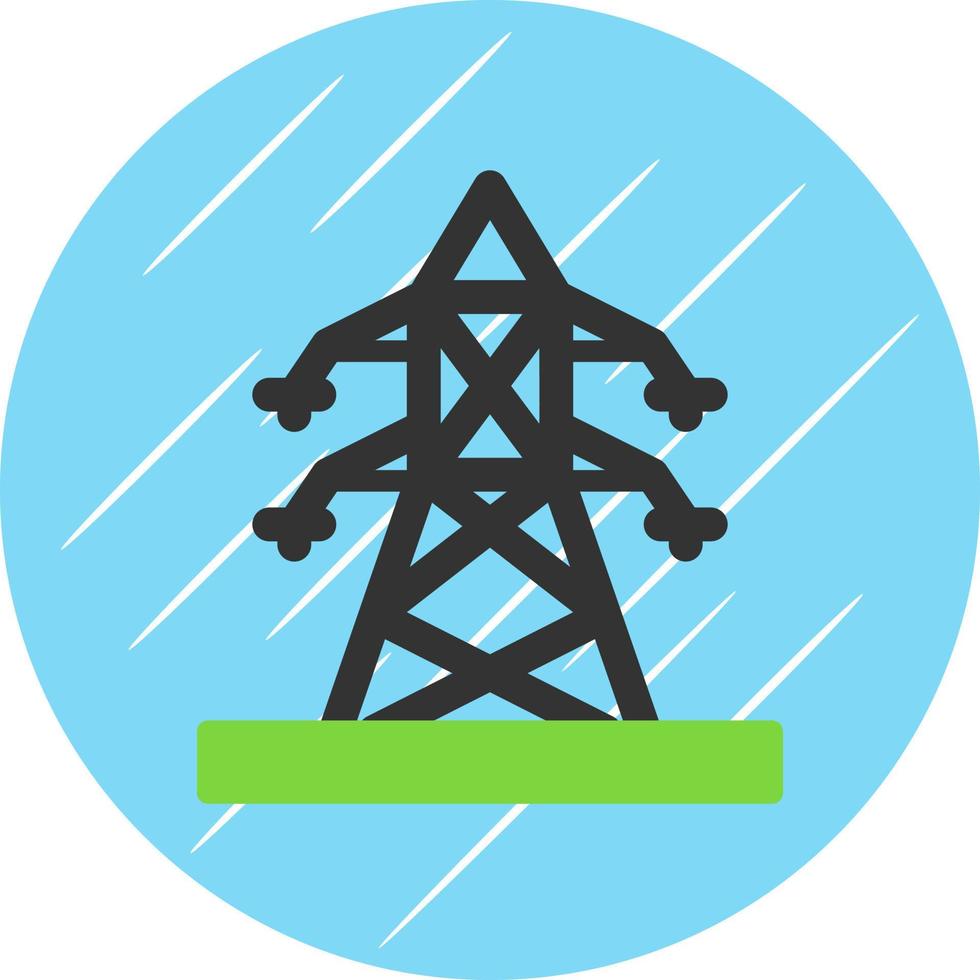 Electric Pole Vector Icon Design