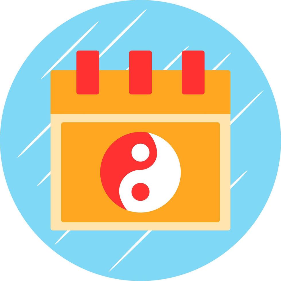 Chinese Calendar Vector Icon Design