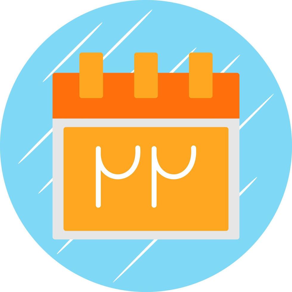 Persian Calendar Vector Icon Design