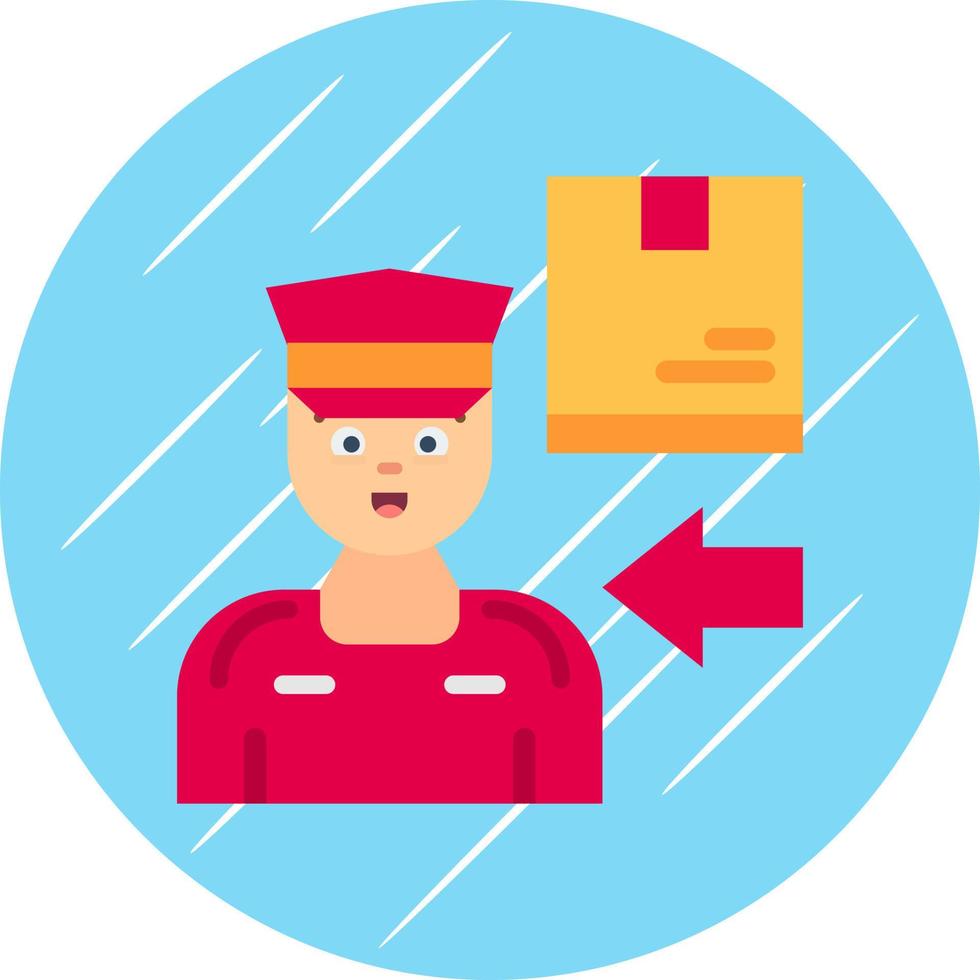 Delivery Boy Vector Icon Design