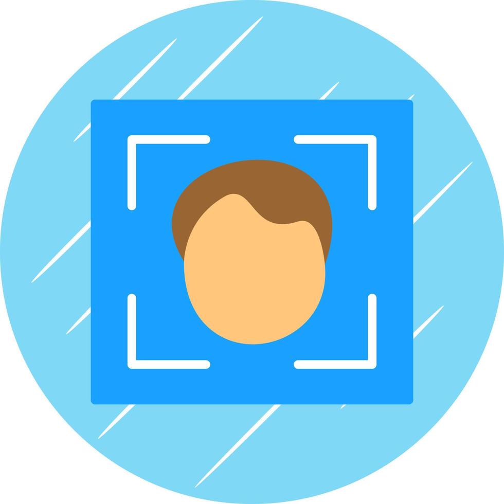 Face Scanner Vector Icon Design