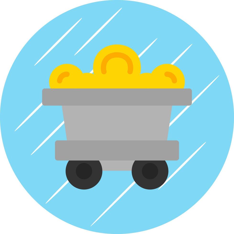 Mining Cart Vector Icon Design
