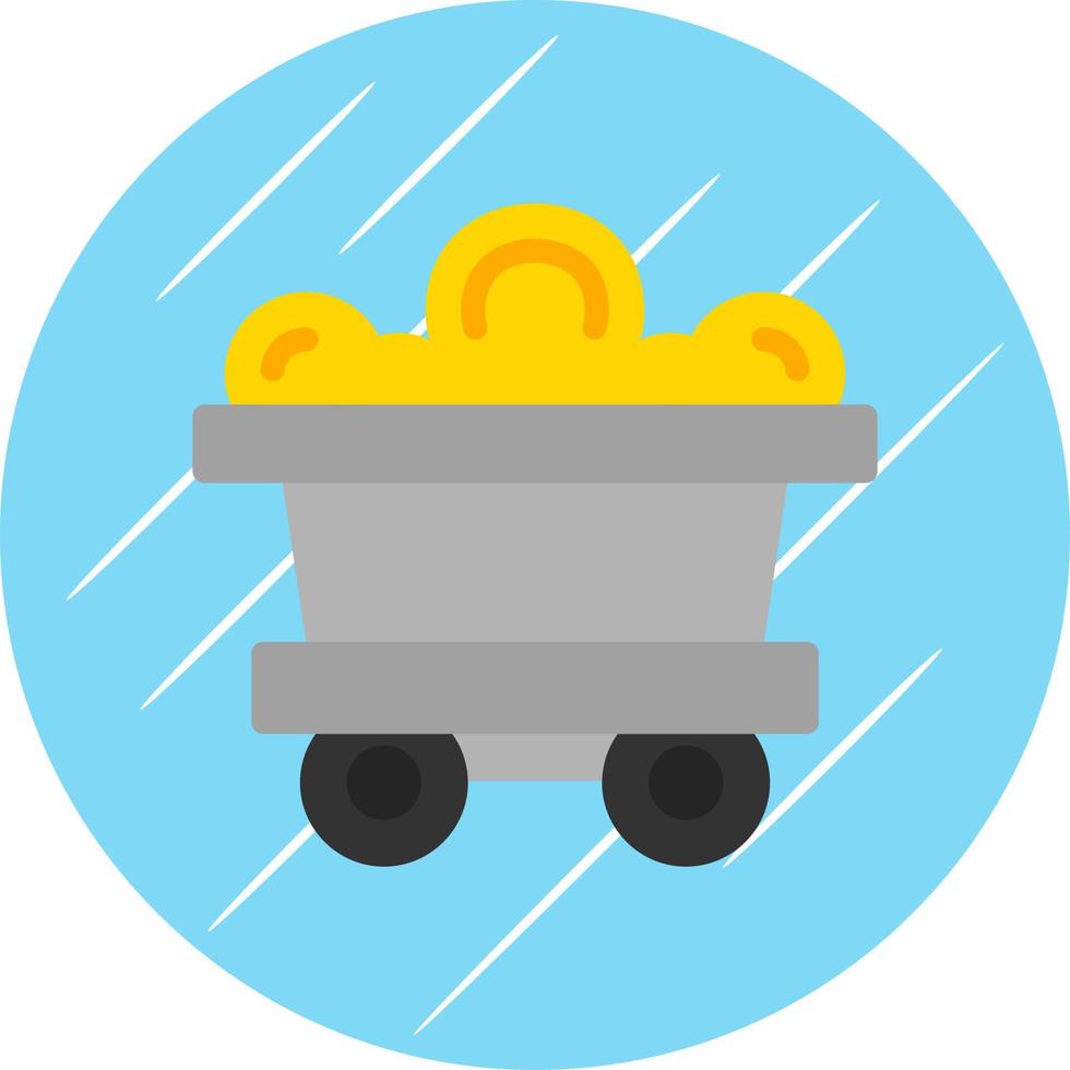 diseño de icono de vector de carro de minería