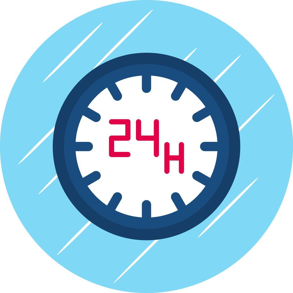 24 Hours Vector Icon Design