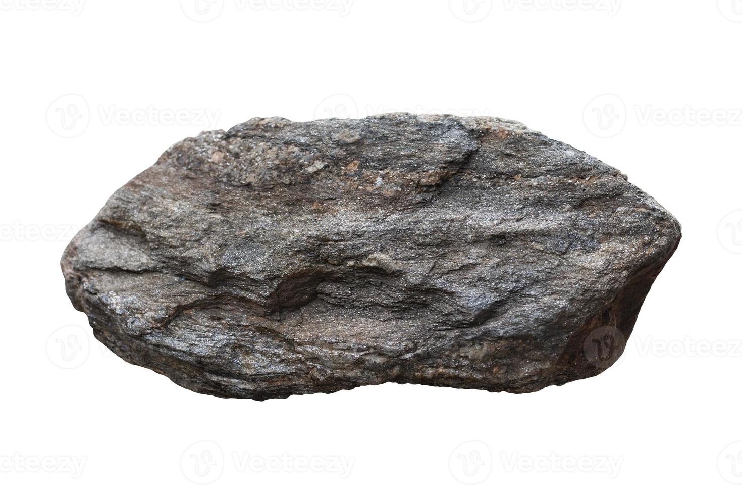 Schist rock isolated on white background included clipping path. photo