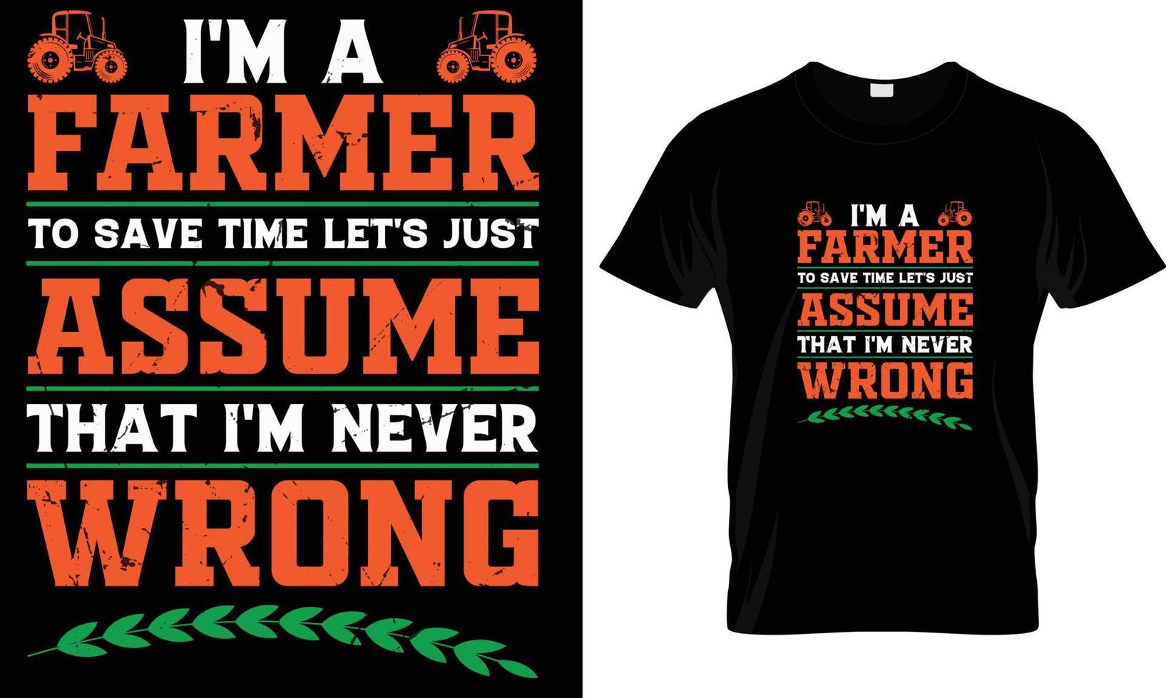 Farmer t shirt design graphic vector. vector
