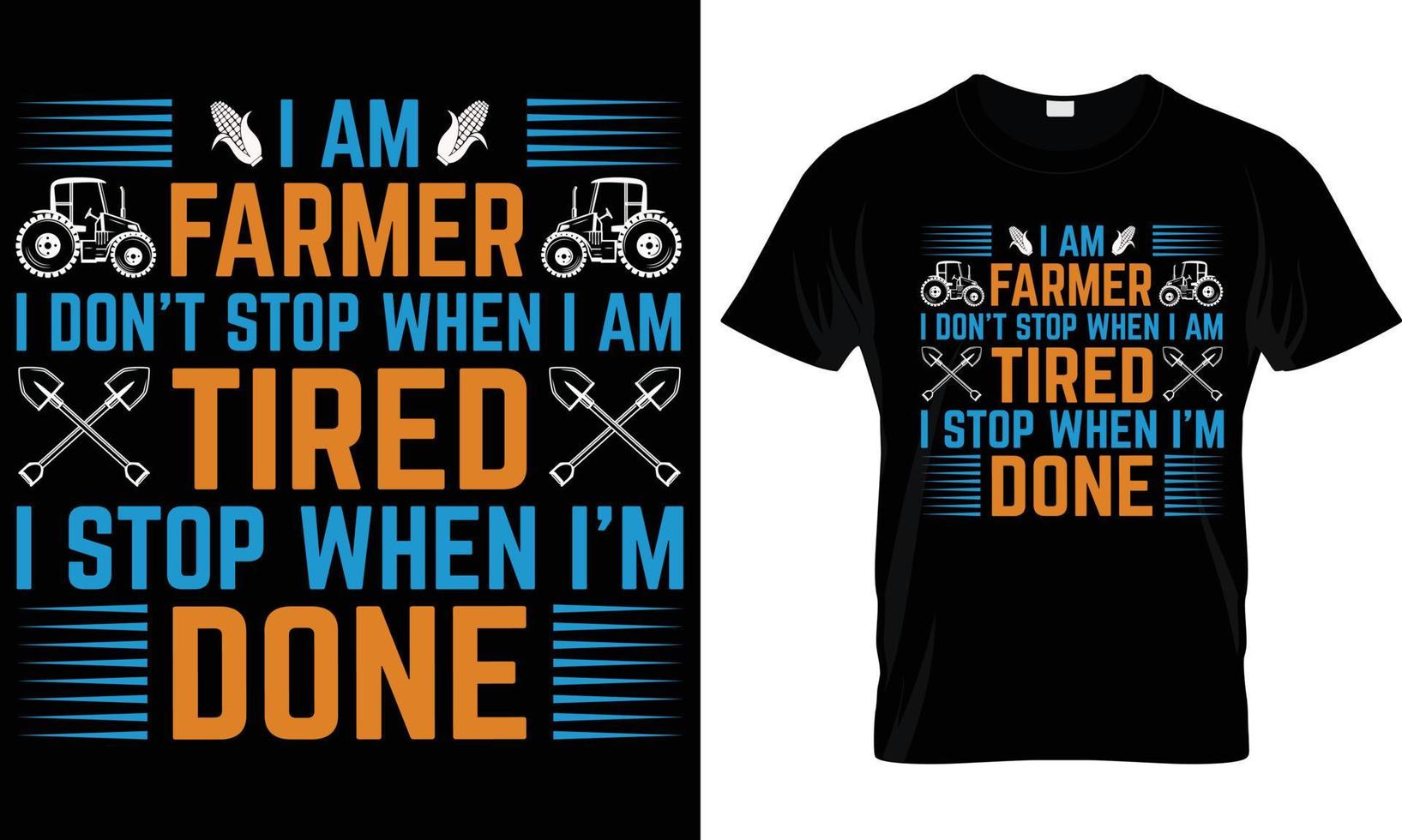 Farmer t shirt design graphic vector. vector