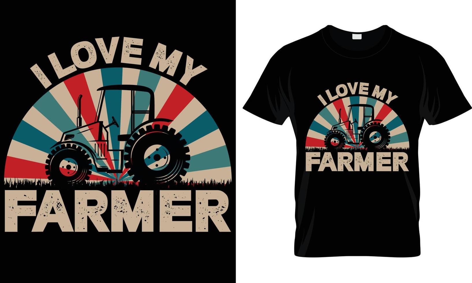 Farmer t shirt design graphic vector. vector