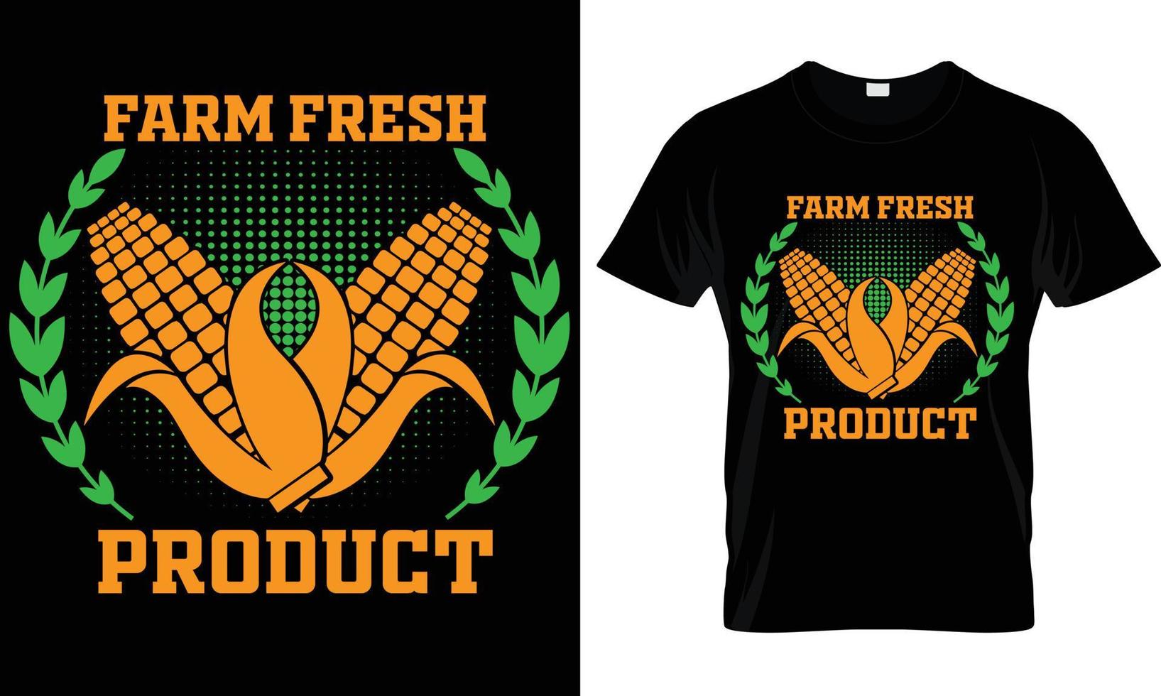 Farm fresh product t shirt design. vector