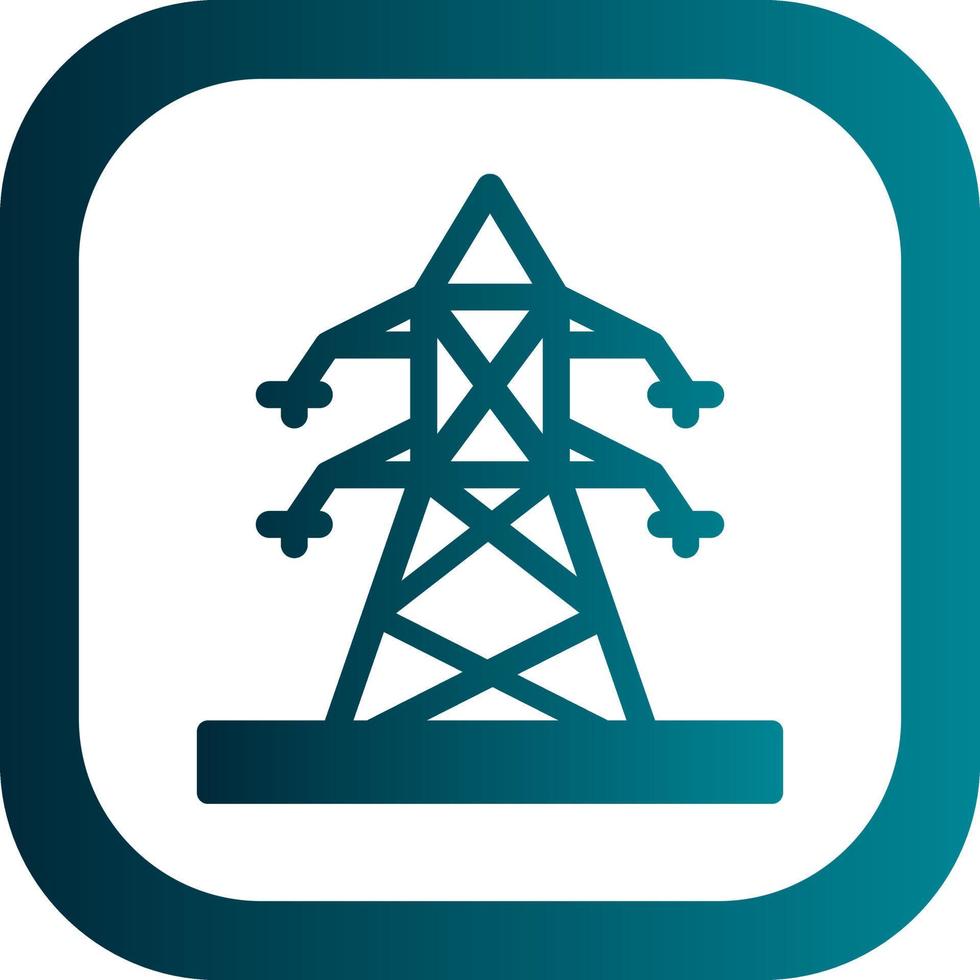 Electric Pole Vector Icon Design