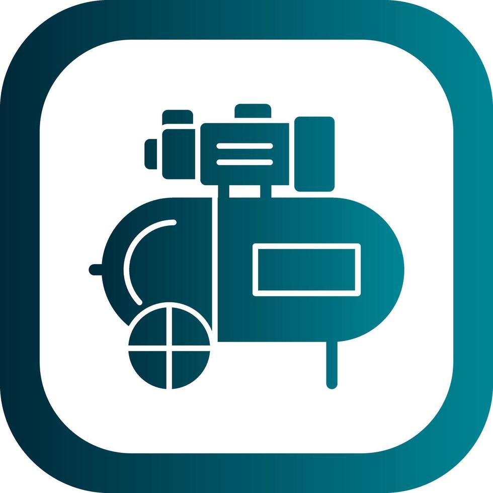 Air Compressor Vector Icon Design