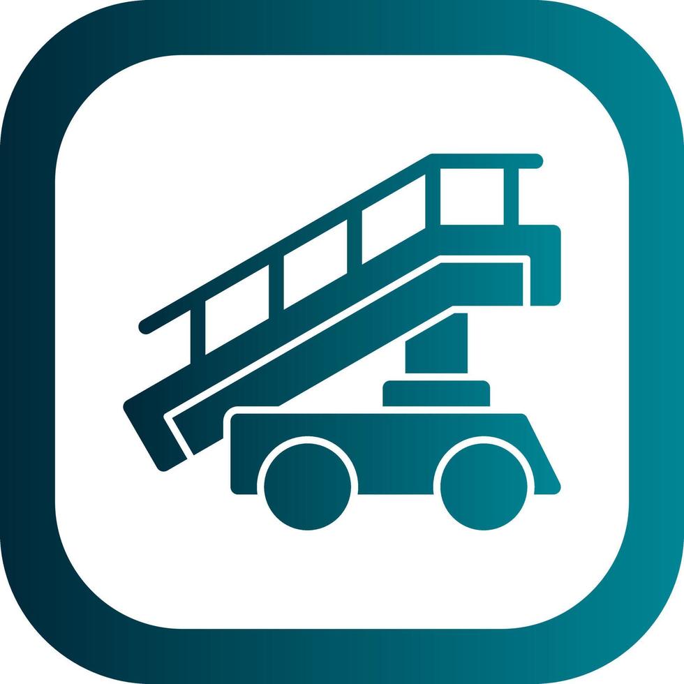 Airplane Stairs Vector Icon Design
