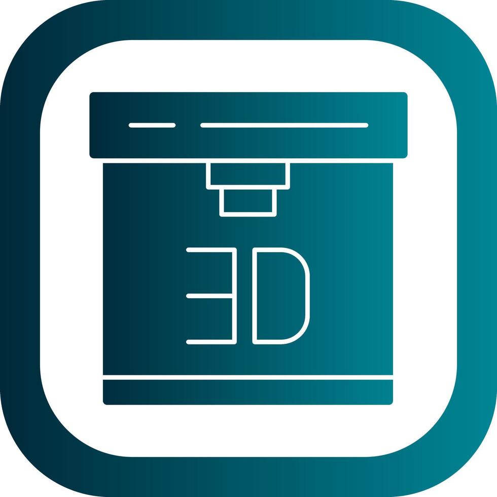 3d Printer Vector Icon Design
